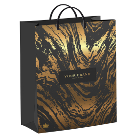 Пакет с пластиковой ручкой, мягкий пластик, 40х30 см, "Золотой бренд", 140 мкм, н00242801