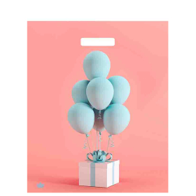 Пакет с вырубной ручкой ПВД, 45х38 см, "Воздушный сюрприз", 60 мкм, н00255515