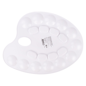 Палитра для рисования ПИФАГОР белая, пластиковая, овальная, 20 ячеек, 227808