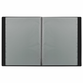 Папка 10 вкладышей BRAUBERG "Office", черная, 0,5 мм, 271321