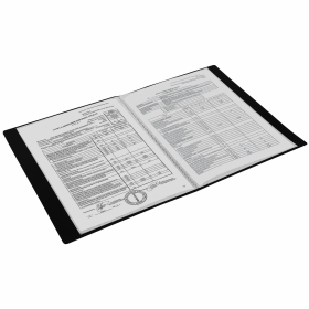 Папка 10 вкладышей BRAUBERG "Office", черная, 0,5 мм, 271321