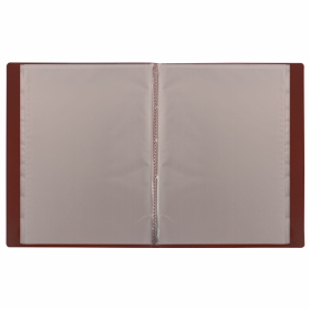 Папка 10 вкладышей BRAUBERG "Office", красная, 0,5 мм, 271322