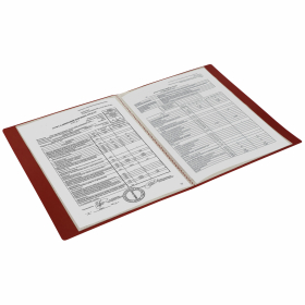 Папка 10 вкладышей BRAUBERG "Office", красная, 0,5 мм, 271322