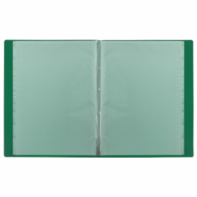 Папка 10 вкладышей BRAUBERG "Office", зеленая, 0,5 мм, 271323