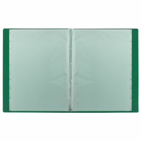 Папка 30 вкладышей BRAUBERG "Office", зеленая, 0,5 мм, 271326