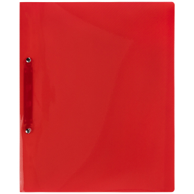 Папка для портфолио школьника/дошкольника, А4, 2 кольца, 10 файлов, красный пластик, ЮНЛАНДИЯ, 115235