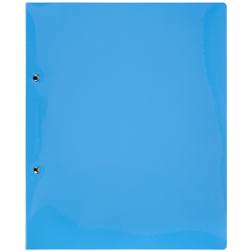 Папка для портфолио школьника/дошкольника, А4, 2 кольца, 10 файлов, пластик синий, ЮНЛАНДИЯ, 115236
