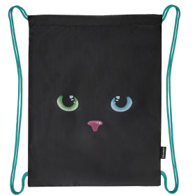 Папка на молнии с ручками А4, мешок для обуви 42х33 см, пенал 20х10 см, "Black cat" НАБОР BRAUBERG, 271434