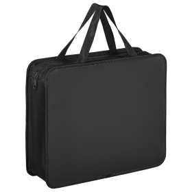 Папка на молнии с ручками ПИФАГОР, А4, 1 отделение, пластик, 75 мм, черная, 272110