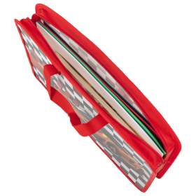 Папка на молнии с ручками ЮНЛАНДИЯ А4, 1 отделение, пластик, ширина 45 мм, Auto, 272150