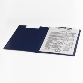 Папка-планшет BRAUBERG "Contract", А4 (315х230 мм), с прижимом и крышкой, пластиковая, синяя, сверхпрочная, 1,5 мм, 223488
