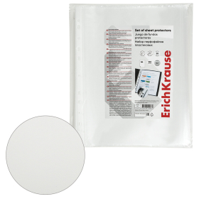 Папки-файлы перфорированные А4 ERICH KRAUSE "Fizzy Clear", КОМПЛЕКТ 100 шт., матовые, 30 мкм, 67330