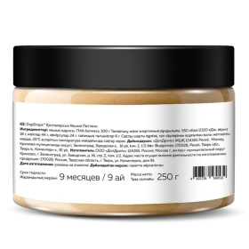 Паста Кешью DOPDROPS без добавок, 250 г, пластиковая банка, DOPD-PG25-CASH