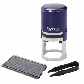 Печать самонаборная STAFF, 1,5 круга, оттиск D=40, "Printer 8015", КАССА В КОМПЛЕКТЕ, 237438