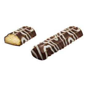 Печенье БЕЛОГОРЬЕ "Пальчики оближешь", сдобное в темной глазури с декором, 265 г, 30-85