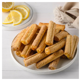 Печенье слоеное ПОЛЕТ "Лимоньерки" с лимоном, 500 г, картонная коробка, 1459