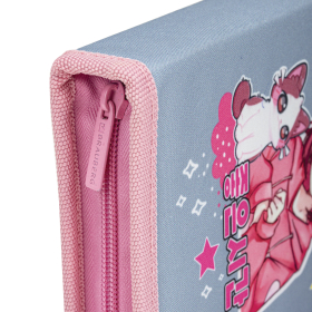 Пенал BRAUBERG, 1 отделение, 2 откидные планки, полиэстер, 21х14 см, "Anime friends", 272319