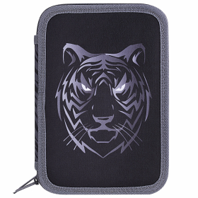 Пенал BRAUBERG, 3 отделения, полиэстер, 21х14 см, "Tiger", 271551
