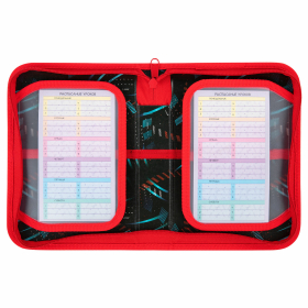 Пенал ПИФАГОР, 1 отделение, 2 откидные планки, полиэстер, 20х14 см, "Boxing", 272289