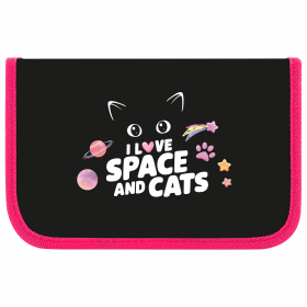 Пенал ПИФАГОР, 1 отделение, ламинированный картон, 19х11 см, "Dark kitten", 273467