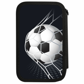 Пенал ПИФАГОР, 3 отделения, ламинированный картон, 19х11 см, "Ball kick", 272253