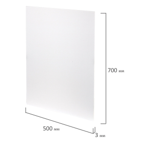 Пенокартон матовый, 50х70 см, толщина 3 мм, белый, КОМПЛЕКТ 5 листов, BRAUBERG, 112470