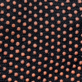 Перчатки хлопок + полиэфир УТЕПЛЕННЫЕ МАХРА, 1 пара, 10 класс, 72-75 г, размер 8, ПВХ ТОЧКА, утепленные с начесом внутри, СВС, 7.723 чер/оранж