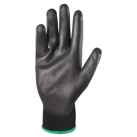 Перчатки нейлоновые JETA SAFETY, полиуретановое покрытие, КОМПЛЕКТ 12 пар, размер 9 (L), черные, JP011b, JP011b-L