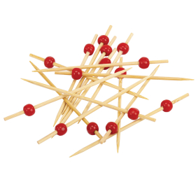 Пики для канапе бамбуковые "Жемчужина Красная", 12 см, 100 шт., КП, 139418