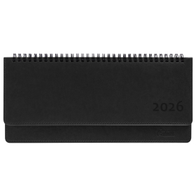 Планинг датированный 2026 305х140 мм GALANT "Ritter", под кожу, черный, 117238