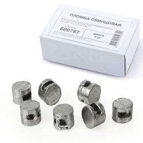 Пломбы свинцовые, диаметр 10 мм, высота 7 мм, упаковка 1 кг, 600787