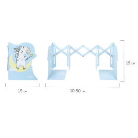 Подставка-держатель для книг и учебников фигурная BRAUBERG KIDS "Unicorn" раздвижная, металл, 238069