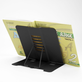 Подставка для книг и учебников ЮНЛАНДИЯ "Space", регулируемый наклон, металлическая, 237577