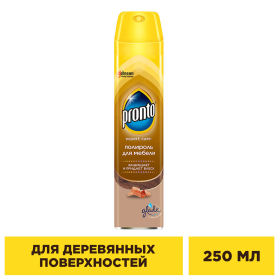 Полироль для мебели и деревянных поверхностей 250 мл, PRONTO (Пронто), аэрозоль, 864905