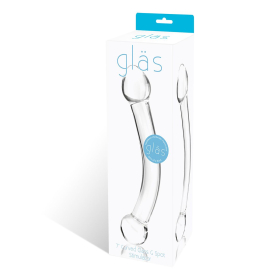 Прозрачный стеклянный фаллос для стимуляции точки G Curved Glass - 17 см.