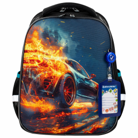 Ранец BRAUBERG FIT, 2 отделения, Speed increase, 38х27х14 см, 273109