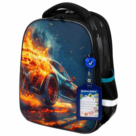 Ранец BRAUBERG FIT, 2 отделения, Speed increase, 38х27х14 см, 273109