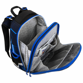 Ранец BRAUBERG PREMIUM, 2 отделения, с брелком, "Digital lava", СВЕТЯЩИЙСЯ, 38х29х16 см, 272015