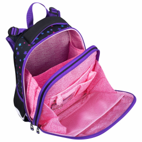 Ранец BRAUBERG PREMIUM, 2 отделения, с брелком, "Neon cat", 38х29х16 см, 271352