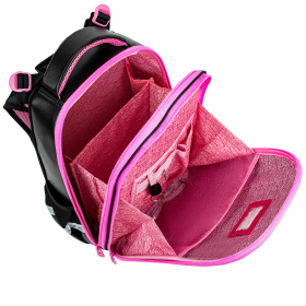 Ранец BRAUBERG SHINY, 2 отделения, с брелком, "Smiling cat", 38х28х14 см, 272040