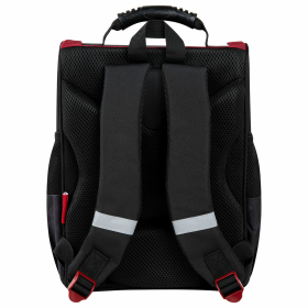 Ранец ПИФАГОР BASIC, 1 отделение, 3 кармана, эргономичная спинка, "Rocket car", 35х28х18 см, 271374