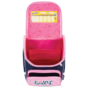 Ранец ЮНЛАНДИЯ WISE, 1 отделение, 3 кармана, устойчивое дно, "Donut worry", 37x29х15 см, 272073