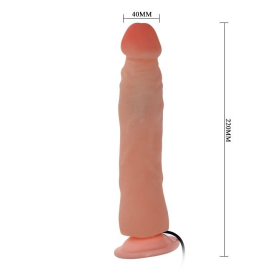 Реалистичный вибромассажер на присоске Vibrating Cock - 23 см.