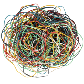 Резинки банковские универсальные диаметром 60 мм, BRAUBERG 200 г, цветные, натуральный каучук, 440037