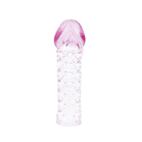 Розовая насадка на фаллос с закрытой головкой Male-Wear Net Sleeve