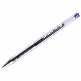 Ручка гелевая РОССИЯ "СОЮЗ", СИНЯЯ, корпус прозрачный, узел 0,7 мм, линия письма 0,5 мм, BRAUBERG, 143962