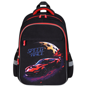 Рюкзак BRAUBERG FAVOUR, 2 отделения, 3 кармана, "Moon car", 40х29х15 см, 273123