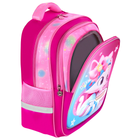 Рюкзак BRAUBERG KIDS FLOSSY, 2 отделения, 3 кармана, "Sweet Kitten", 3D-панель, 40х28х18 см, 273180