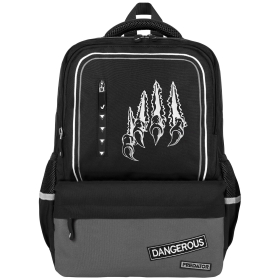 Рюкзак BRAUBERG STAR, 1 отделение, 5 карманов, "Claws", черный, 40x29x13 см, 272061