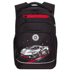 Рюкзак GRIZZLY школьный, анатомическая спинка, 2 отделения, для мальчиков, "YOUR ROUTE", 25х40х22 см, RB-550-1/2